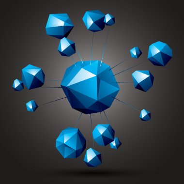 3D çağdaş bir tarzda soyut nesneyi