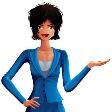 iş kadını gösteren kopya alanı