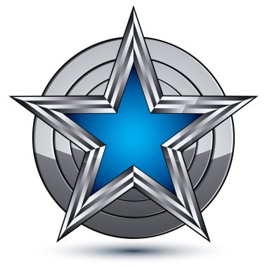 pentagonal yıldız gümüş bir yüzük yerleştirilir