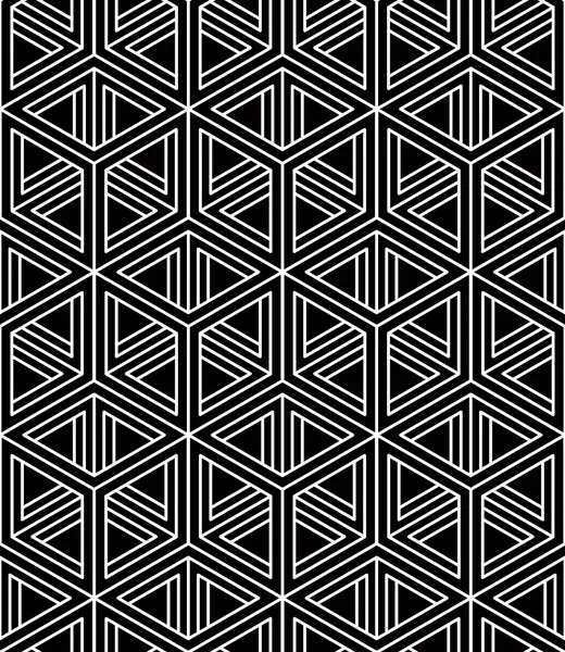 Monochrome abstract geometric seamless pattern — Stock Vector