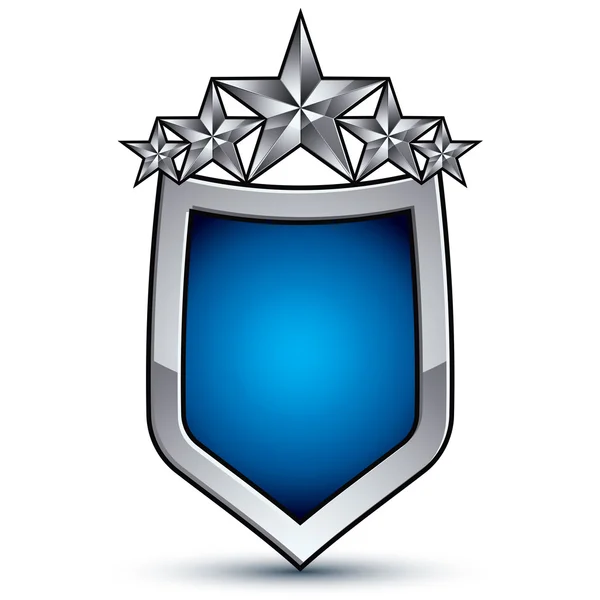 Emblema festivo com cinco estrelas pentagonais —  Vetores de Stock
