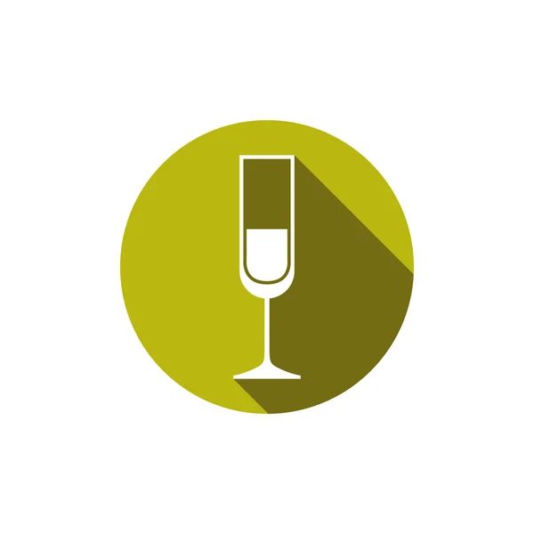 Champagne símbolo de cristal — Vector de stock