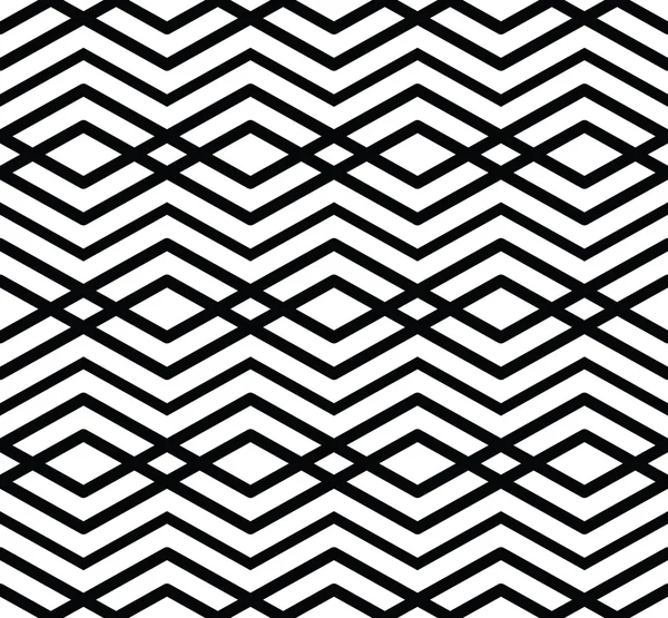モノクロの抽象的な幾何学的なシームレス パターン. — ストックベクタ