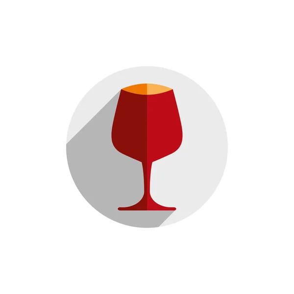 Elegante símbolo de copa de vino — Vector de stock