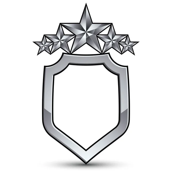 Festlig emblem med fem femsidig stjärnor — Stock vektor