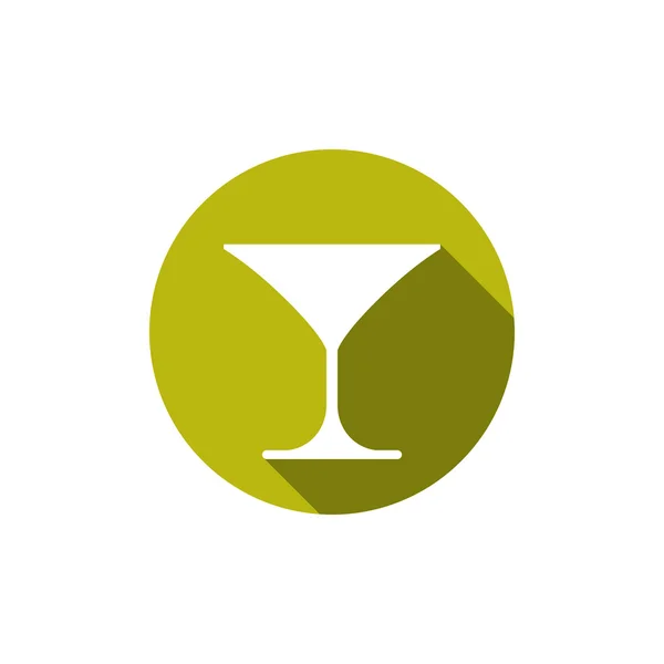 Klassieke martini glas pictogram — Stockvector