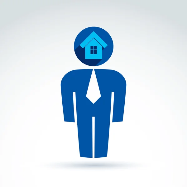 Real estate agent icon — Stock Vector