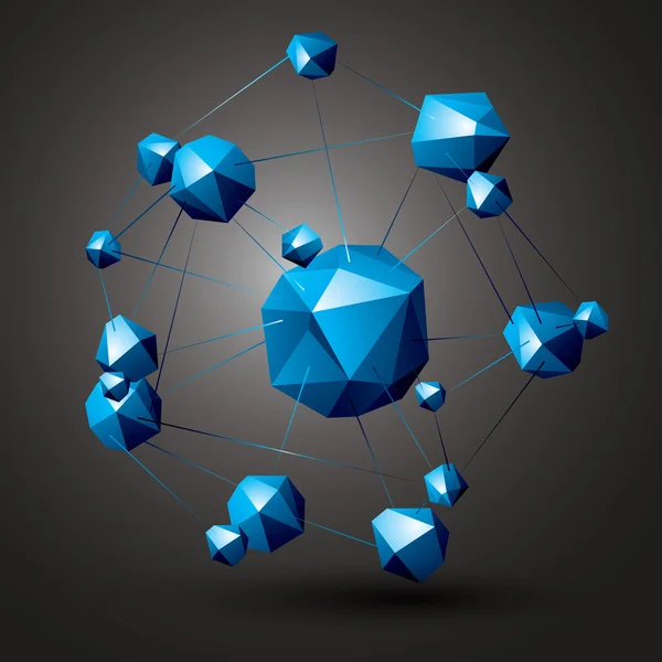 Geometrische kleurrijke polygonale opbouw — Stockvector