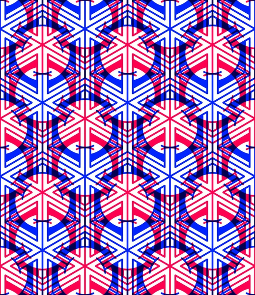 Ljusa symmetriska seamless mönster — Stock vektor