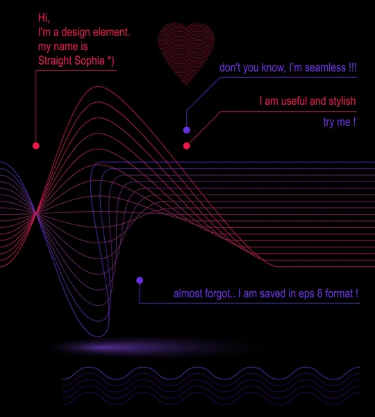 Lignes fluides futuristes, fond dynamique dentelle — Image vectorielle