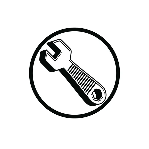 3d wrench tool icon — Stock Vector