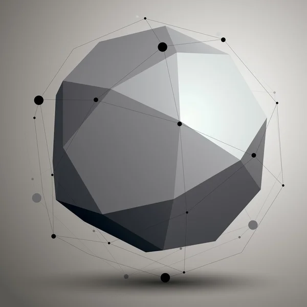 3D mesh objet de style contemporain — Image vectorielle