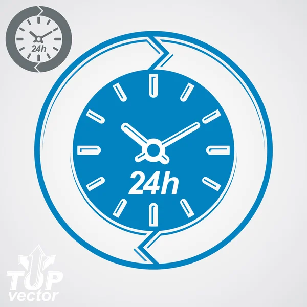 Graficzny 24-godzinny zegar — Wektor stockowy