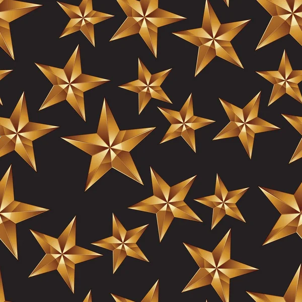 Feier Hintergrund, fünfeckige goldene Sterne — Stockvektor