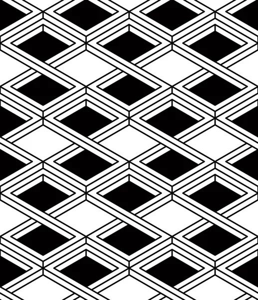 Illusoriska abstrakt geometrisk seamless mönster. — Stock vektor