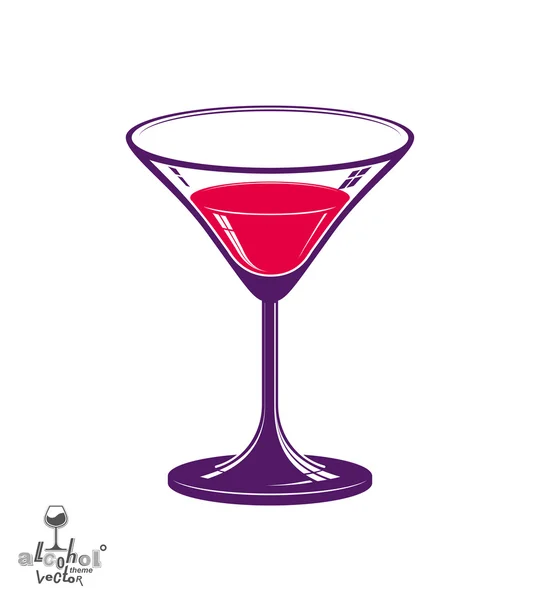 Gerçekçi 3d martini cam — Stok Vektör