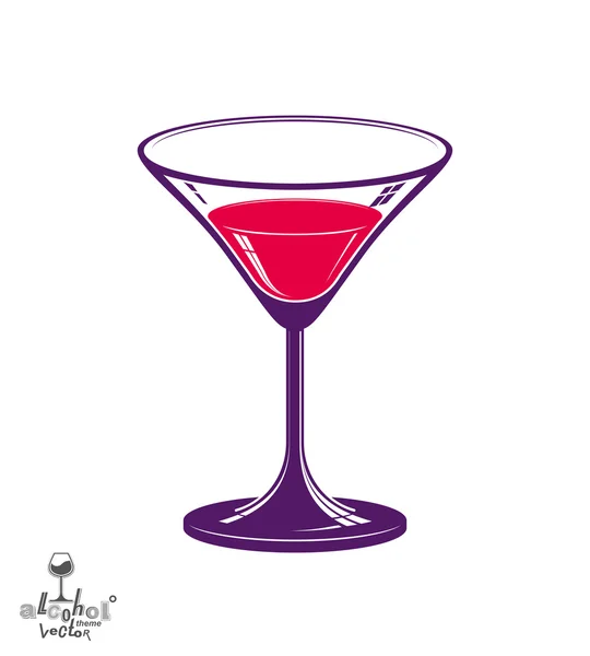 Realistic 3d martini glass — Stock Vector