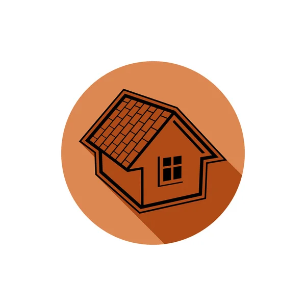 Land huis symbool. — Stockvector