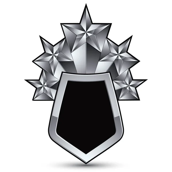Heraldic icon with pentagonal stars — Stock Vector