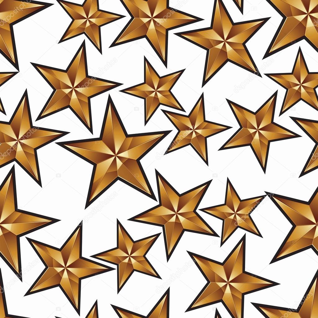 Celebration background, pentagonal golden stars.