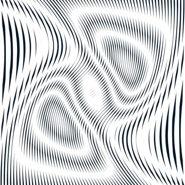 Chaotic lines creating geometric pattern clipart