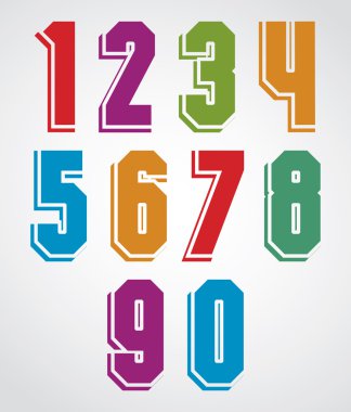 Decorative geometric numbers