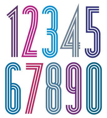 Bright striped numbers