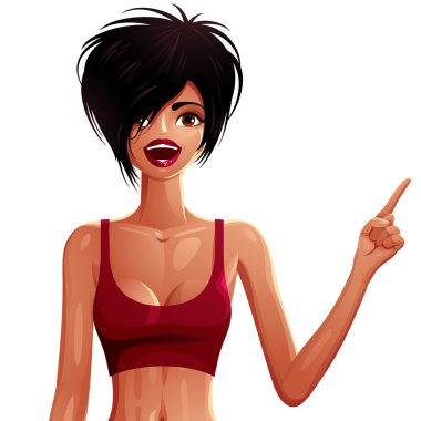 çekici esmer tenli kız