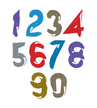 şık el yazısıyla yazılan sayılar