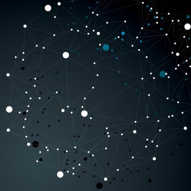 bağlantılı çizgiler ve noktalar ile 3D şekil