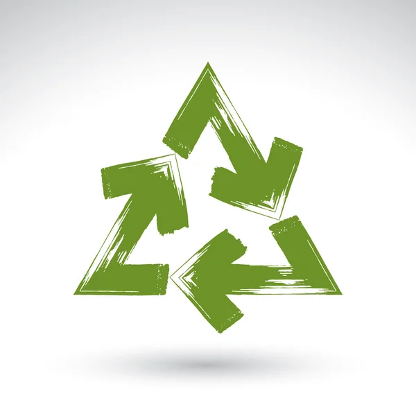 Groen recycle teken — Stockvector