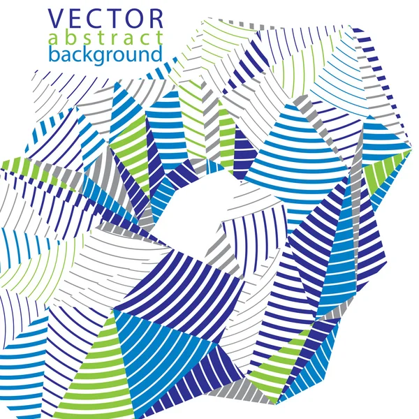 Forma tridimensional deformada a rayas — Vector de stock