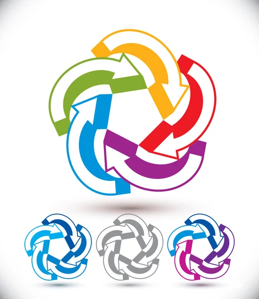 Flèches colorées symboles — Image vectorielle