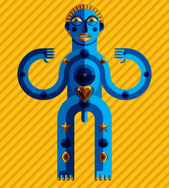 Idole païenne colorée — Image vectorielle