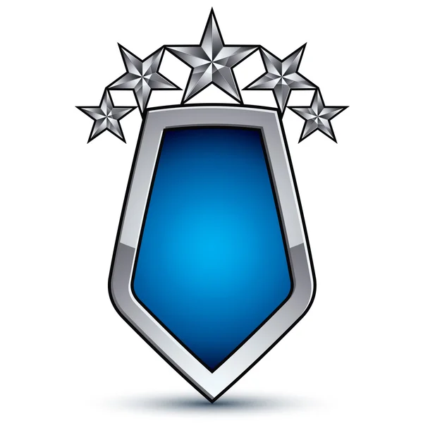 Emblema Majestoso com cinco estrelas — Vetor de Stock