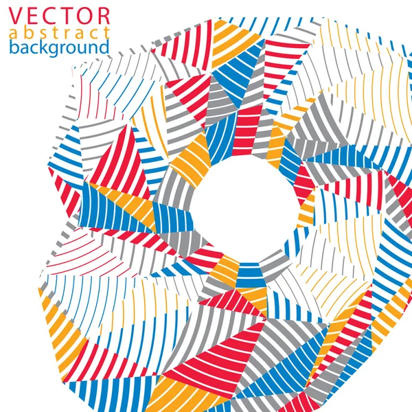 Forma colorida rayada — Vector de stock