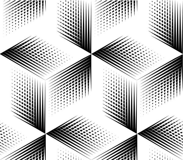 Muster mit dreidimensionalen geometrischen Figuren. — Stockvektor
