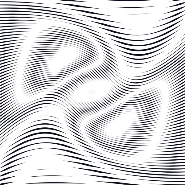 Bakgrund med svarta och vita moire linjer — 图库矢量图片