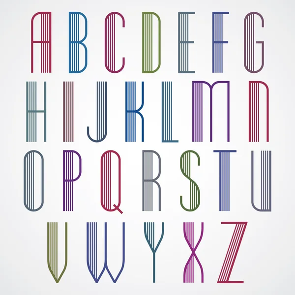 Höga färgglada bokstäver — Stock vektor