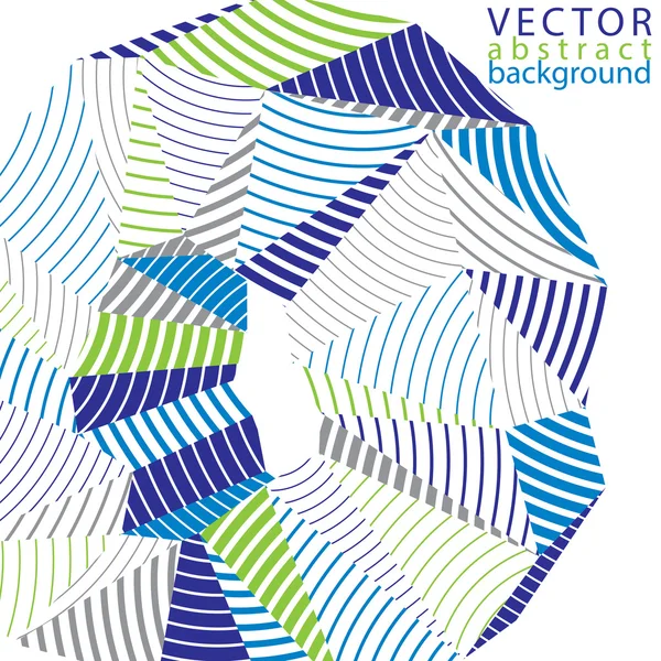 3d bunt gestreifte Form — Stockvektor