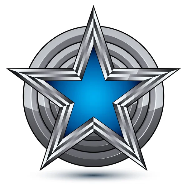 五角形の青い星 — ストックベクタ