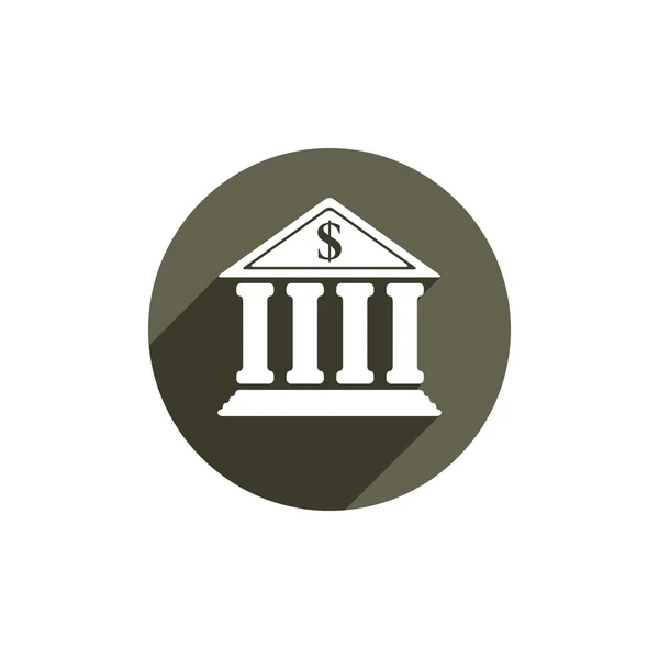 White bank icon — Stock Vector