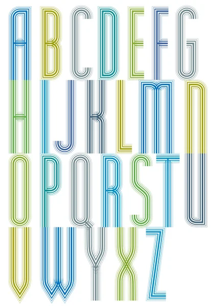 Geometric decorative splicing font — Stockový vektor