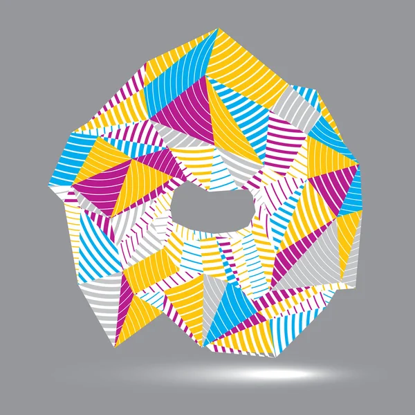Objet asymétrique tridimensionnel — Image vectorielle