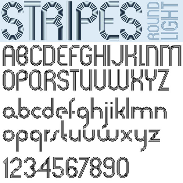 Полосатые чёрные буквы и цифры
