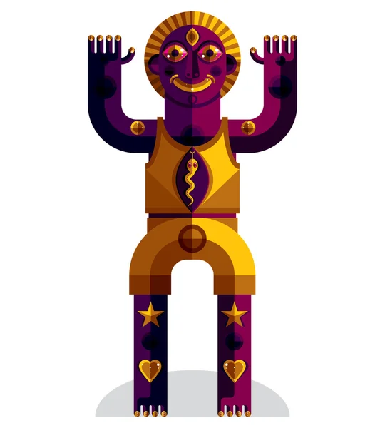 Colorful spiritual totem — Stock Vector