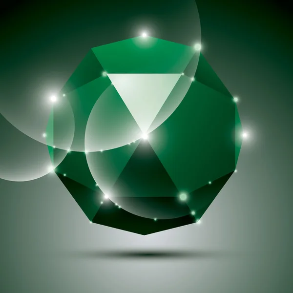 Bola disco verde . — Vector de stock