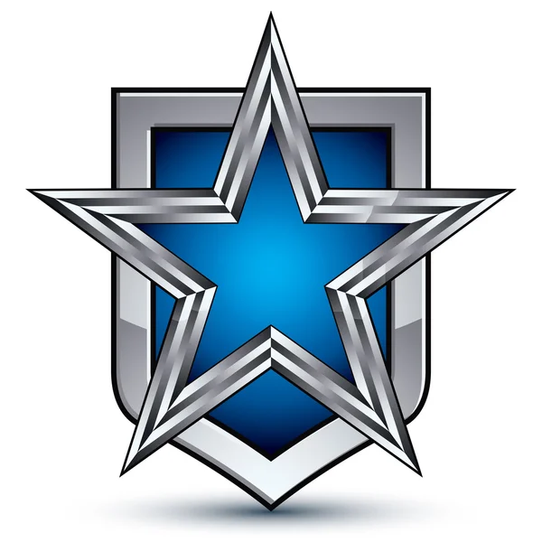 Emblem with pentagonal star — Stock Vector