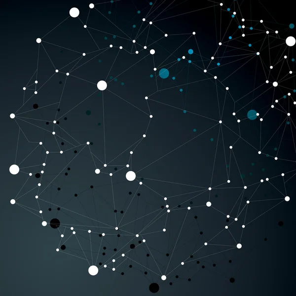 Figure 3d avec lignes et points connectés — Image vectorielle