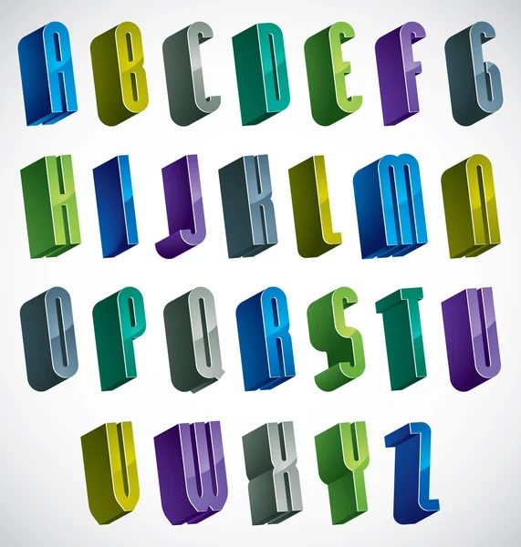 Colorful letters alphabet — Stock Vector